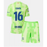 Echipament fotbal Barcelona Fermin Lopez #16 Tricou Treilea 2024-25 pentru copii maneca scurta (+ Pantaloni scurti)